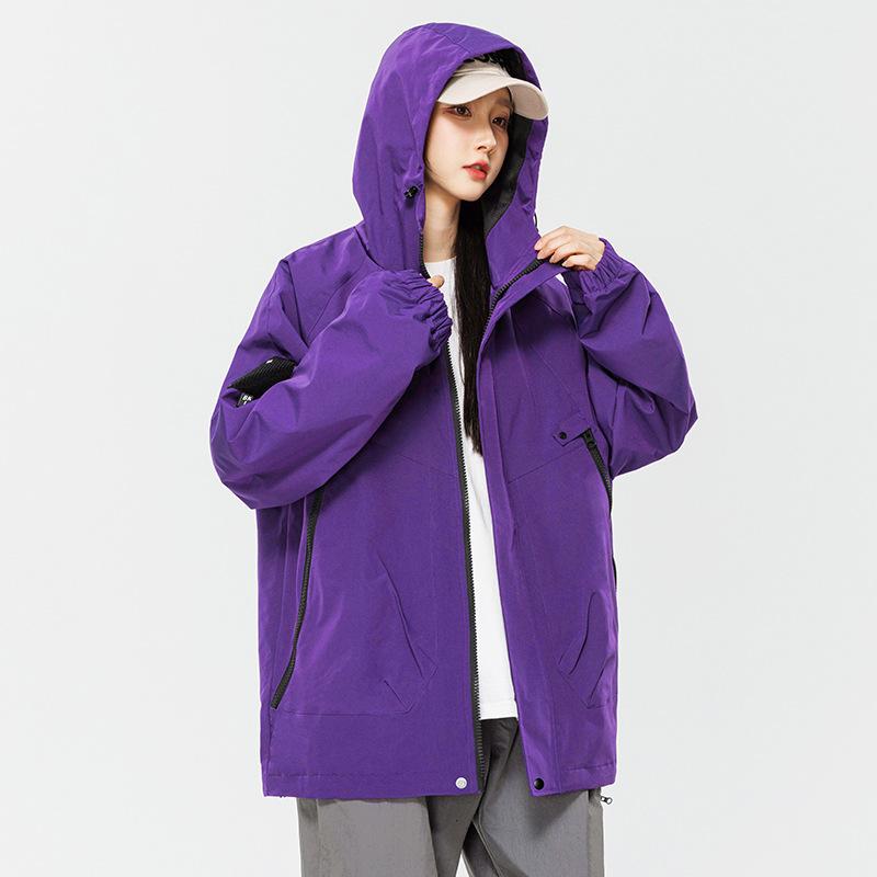 Spring and Autumn Men's and Women's Mountain Jackets Men's and Women's Mountaineering Jackets Tide Brand Couples Hooded Loose Jacket Jackets Tide