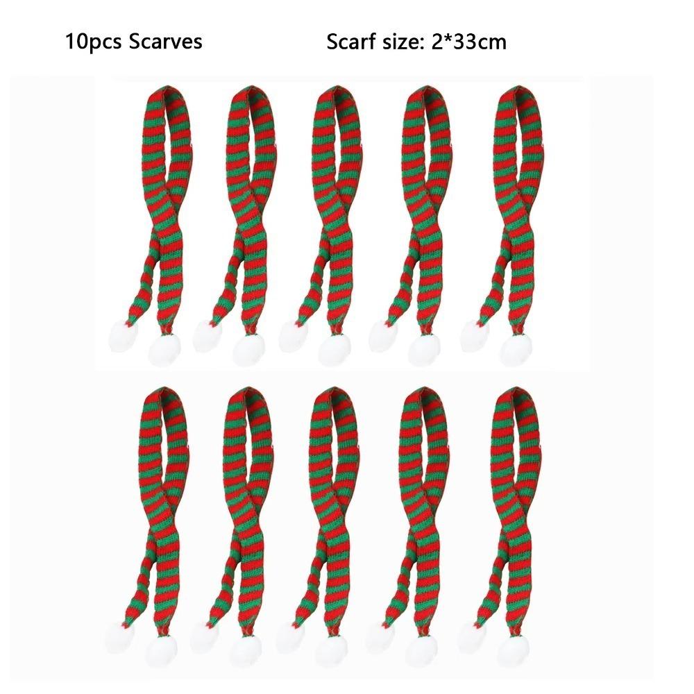 20pcs Handmade Mini Santa Hat Knitting Doll Hats New Christmas Hats  Christmas