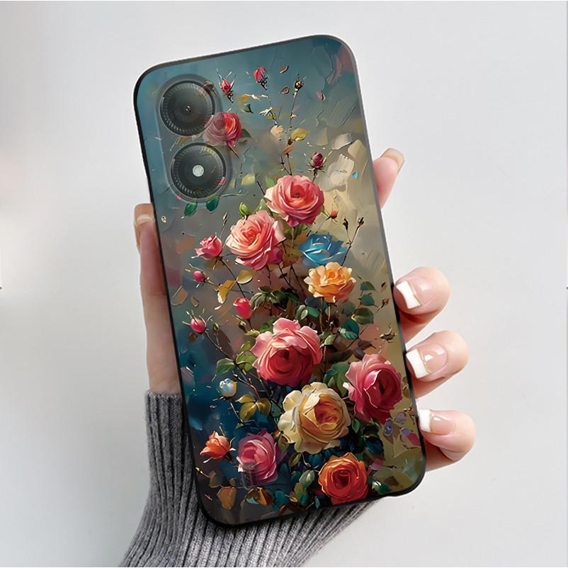 Чехол с принтом для ZTE Blade A33S A34, мягкий силиконовый черный корпус для ZTE Blade A31 Plus, чехол, милый цветочный мультяшный корпус
