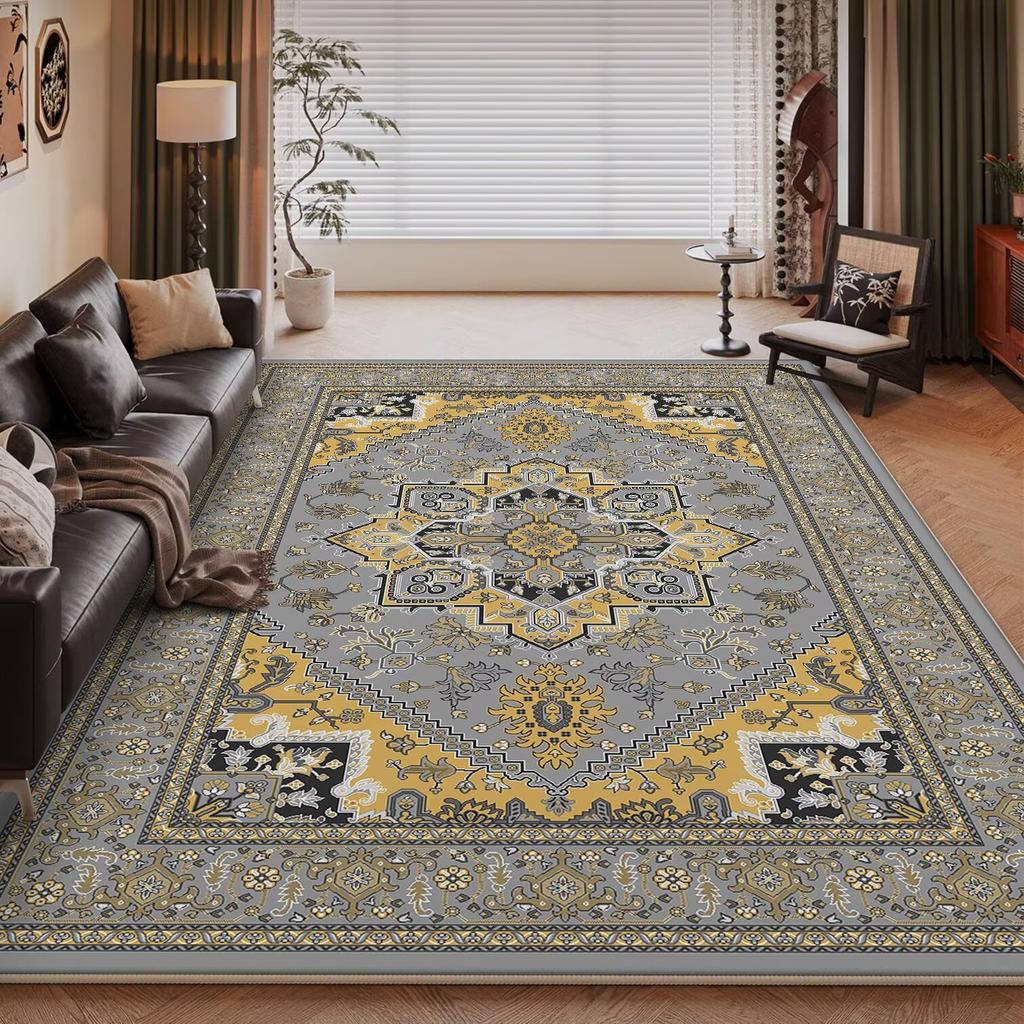 Богемия Золотой Делюкс Ковры для Гостиной Украшение Спальни Противоскользящие Коврики для Пола Большой Ковер Ковер для Гостиной Персидский Ковер Моющийся
