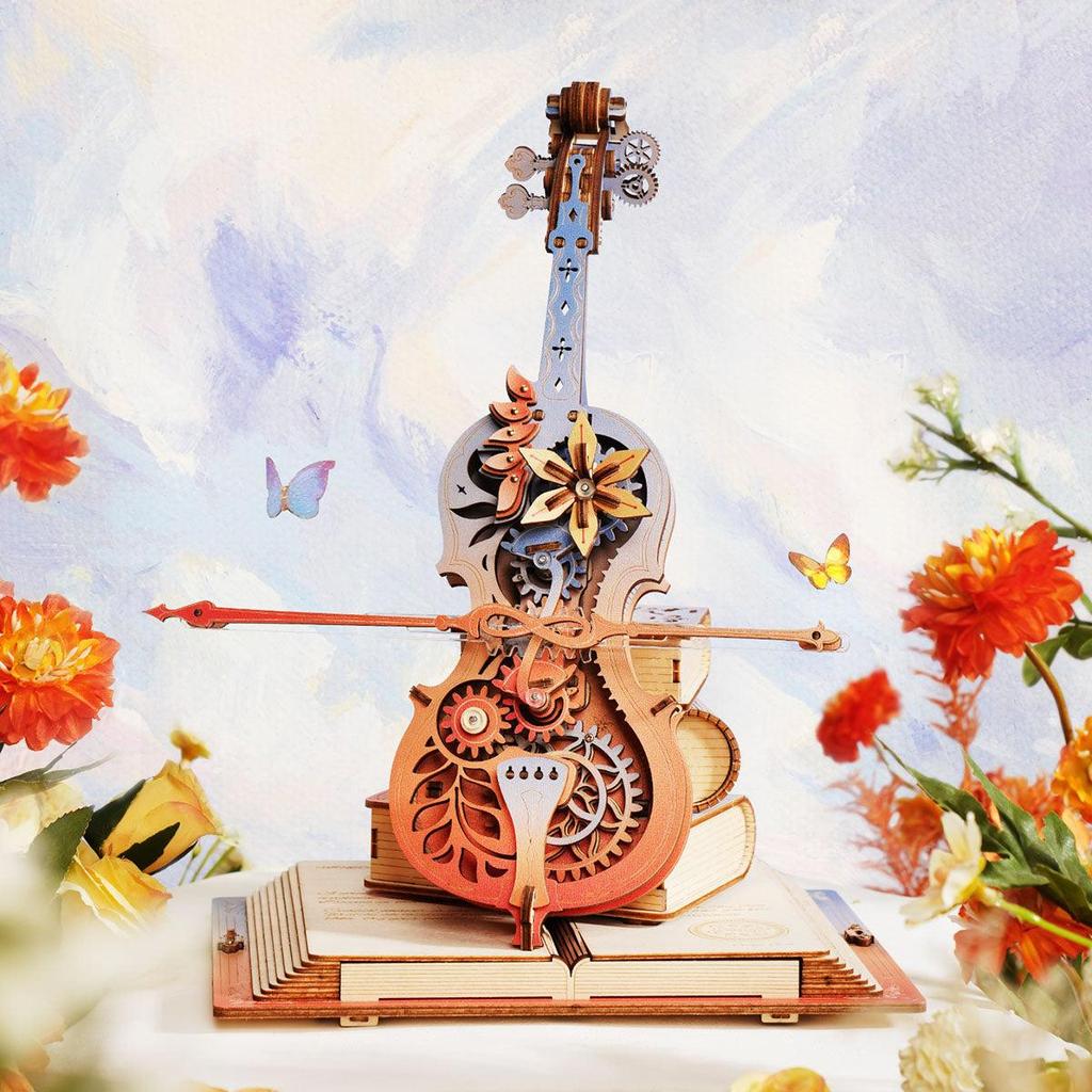 ROBOTIME ROKR Symphony of Gorgeous Dreams Mechanical Music Box 3D Wooden Puzzle AMK63M
