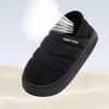 Хлопковые тапочки мужские осенне-зимние на толстой подошве, бархатные домашние тапочки, теплые тапочки с мягкой подошвой, женские зимние нескользящие парные тапочки