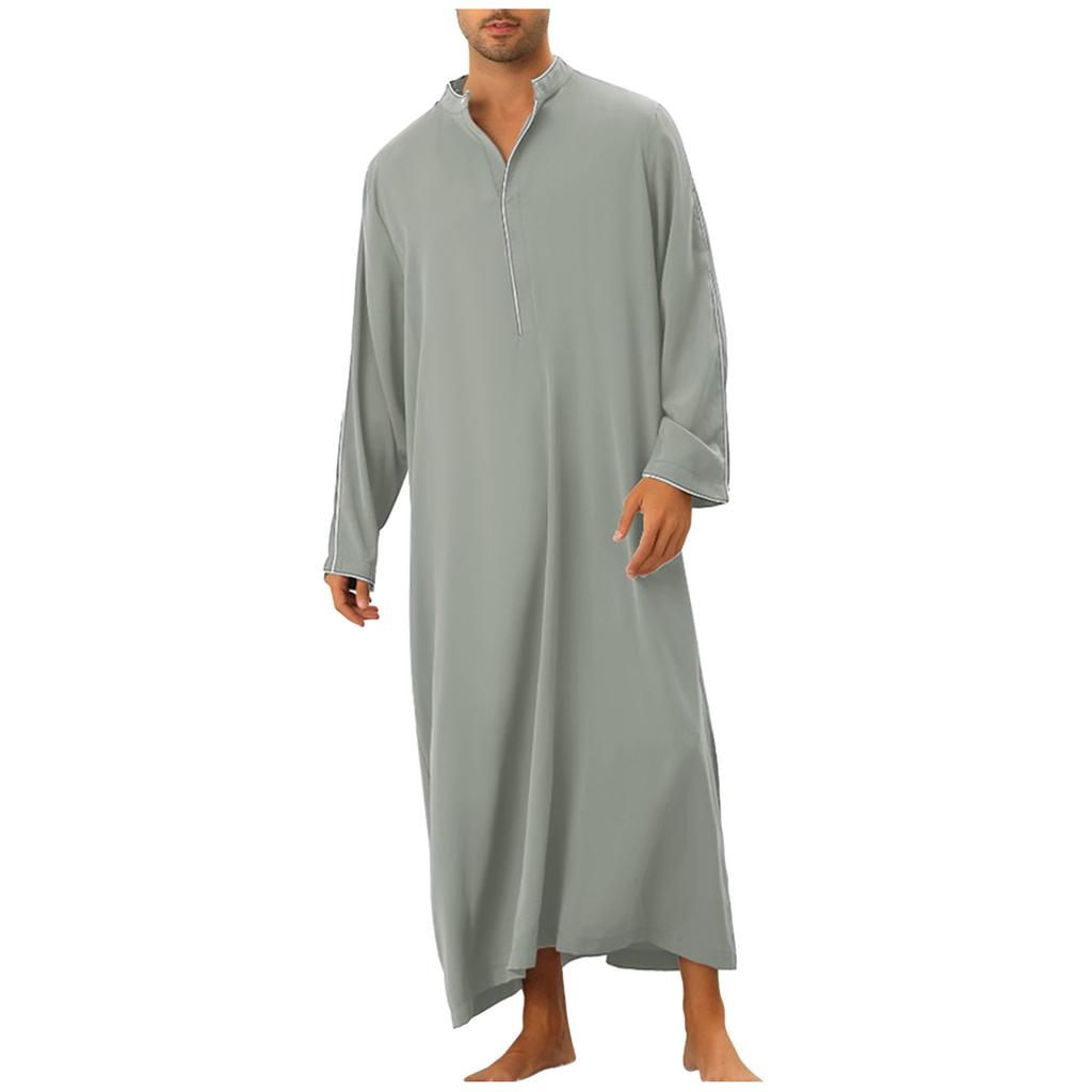 Men's Muslim Clothing Robe Dubai Long Dress Ethnic Clothing Pullover Casual Wear