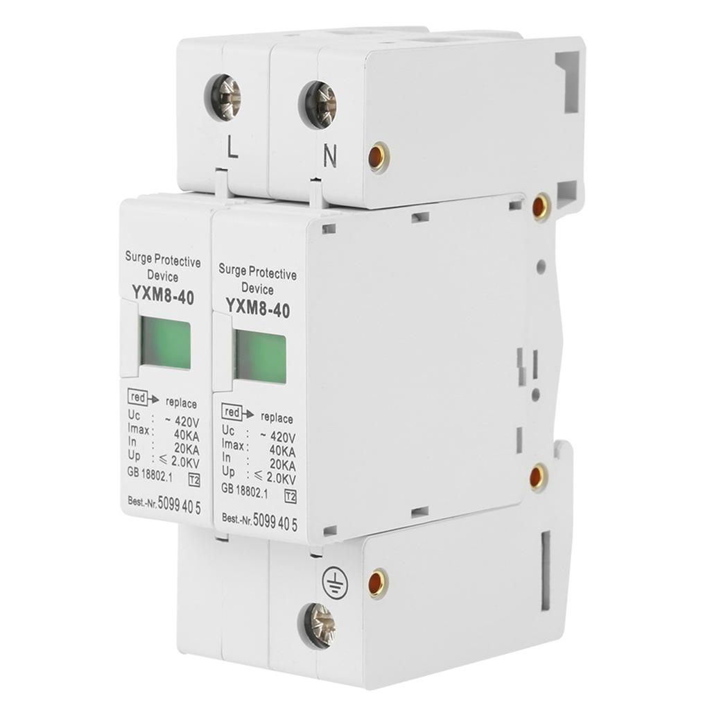 1 шт. AC420V 2P 40 кА Бытовой грозозащитный низковольтный разрядник