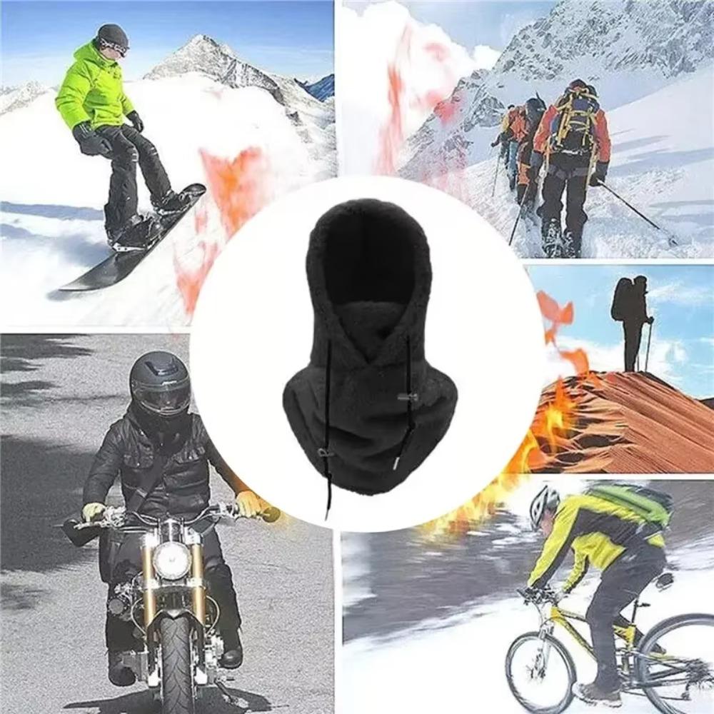 Теплый инструмент Sherpa Hood Ski Mask Регулируемая шея Теплый капюшон Новые шарфы для походов Мужчины Женщины