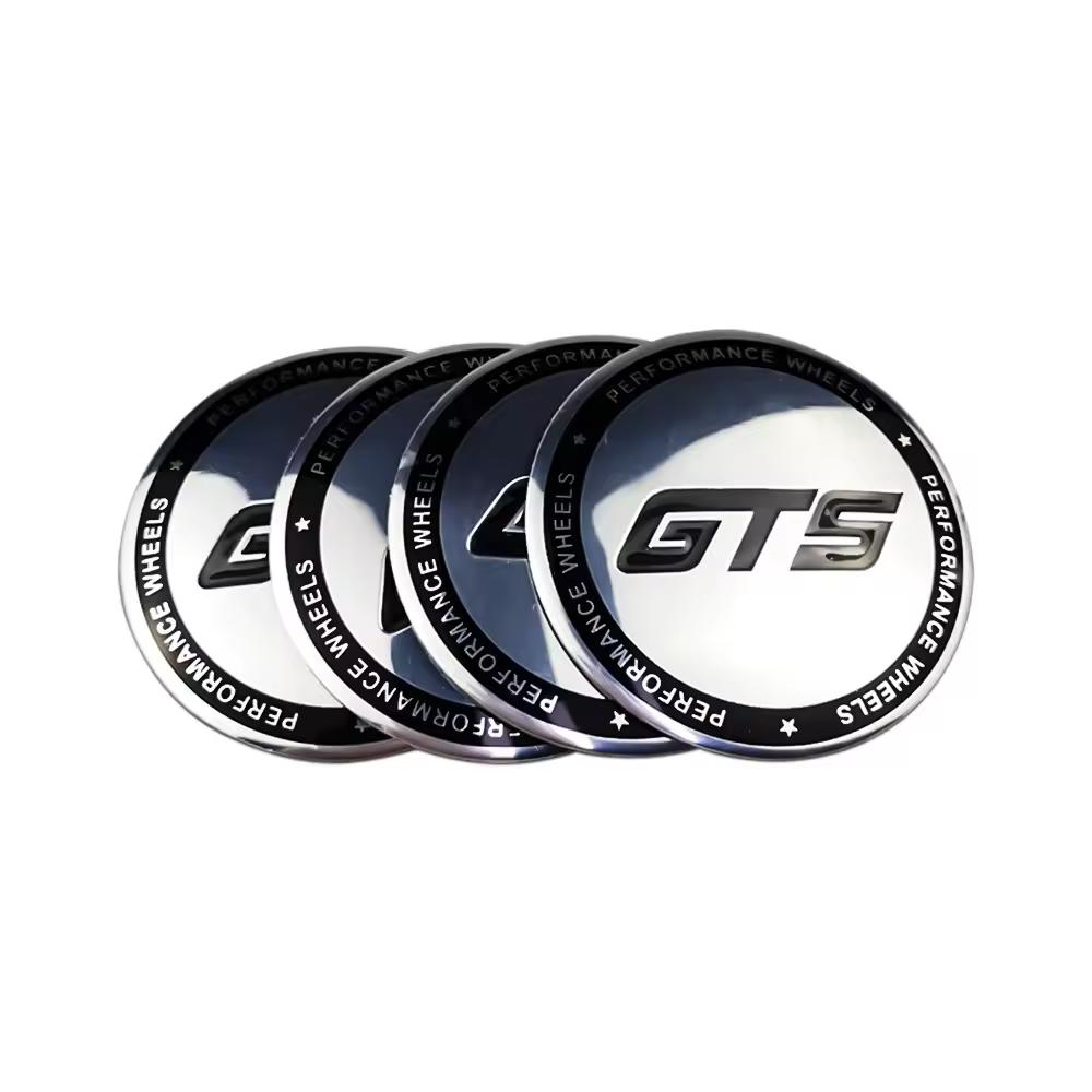 4Pcs 56+60mm GTS Emblem Car Wheel Center Hub Center Cap Rim Hub Dustproof Cover For VW Volkswagen Toyota Jaguar Hyundai FORD zd5