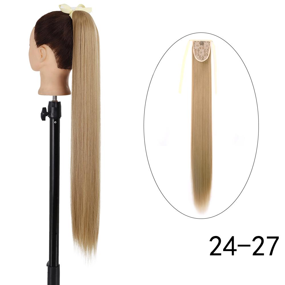MERISIHAIR Длинный прямой галстук-бабочка на заколке для наращивания волос 55 85 см натуральный черный коричневый синтетический хвощ для женщин