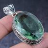 Aqua Apatite Handmade Ethnic 925 Sterling Silver Gift Jewelry Pendant 2.17" z1K82