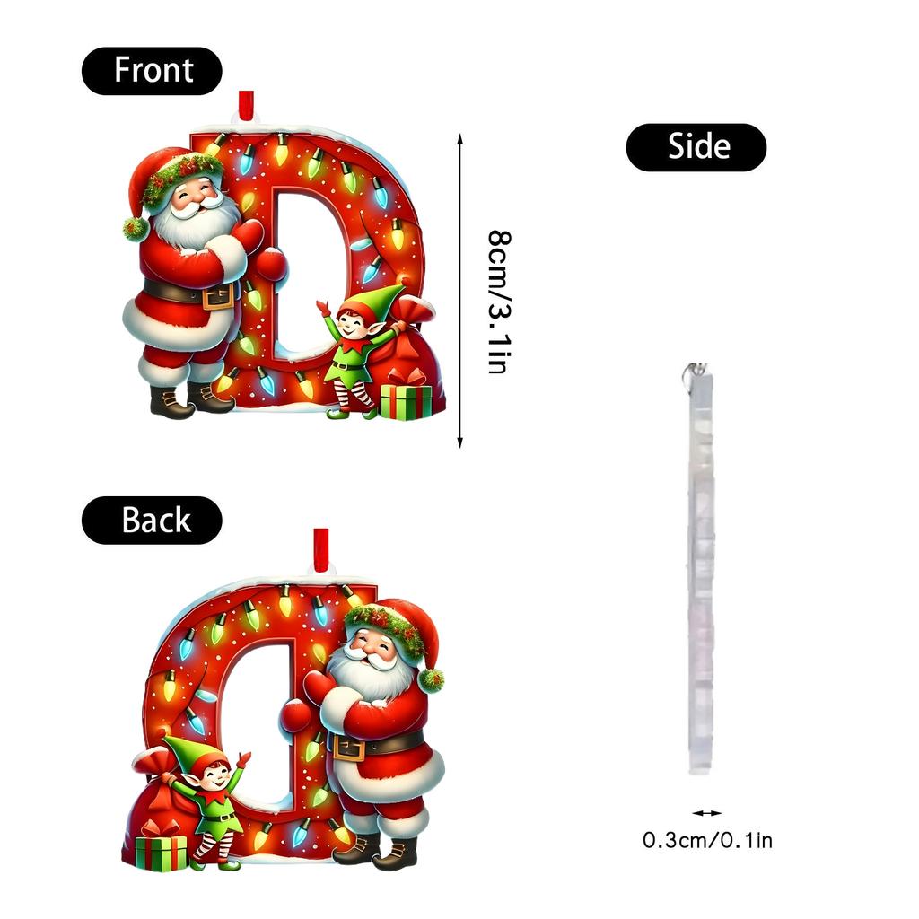 26 Letter,Christmas,Ornaments,Acrylic,1