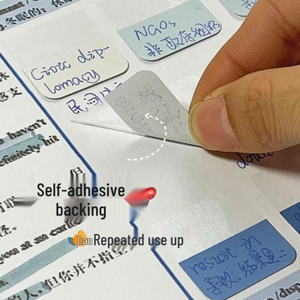 Высококачественные полупрозрачные индексные стикеры градиентных цветов - Письменные заметки и закладки с сильной адгезией.