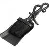 Black Brushed Steel Crook Top Hearth Tidy Set