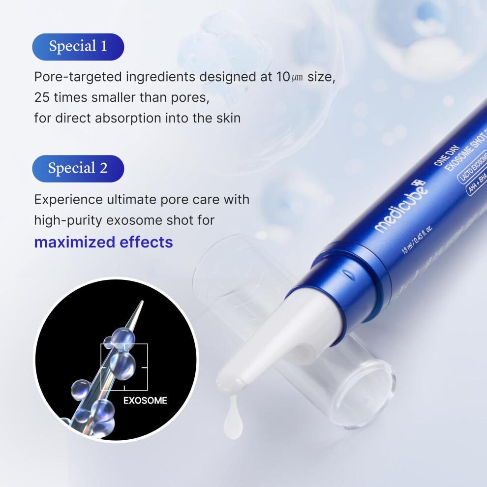 medicube Zero Exosome Shot 25 000 PPM Spicule Facial Serum | Liquid Skin Booster Serum | Exosome AHA+BHA+PHA | Pore Care Dead Skin Cells Skin Textu