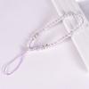 Crystal Beads Phone Short Lanyard Drop-Resistant Halter Lanyard DIY Girls' Solid Color Flat Beads