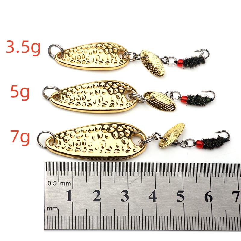 3 шт./лот, длинная литая приманка с блестками, приманка из скорлупы арахиса, имитация металлической ложки, рыболовные приманки, спиннер для рыбалки нахлыстом