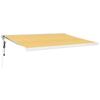 VidaXL Auvent rétractable jaune et blanc 4x3 m tissu et aluminium 3154583