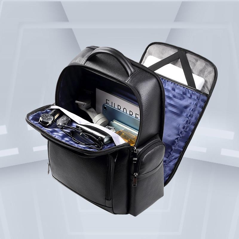 Мужская сумка для компьютера из натуральной кожи с ремешком через плечо, большая вместимость, улучшенный деловой рюкзак