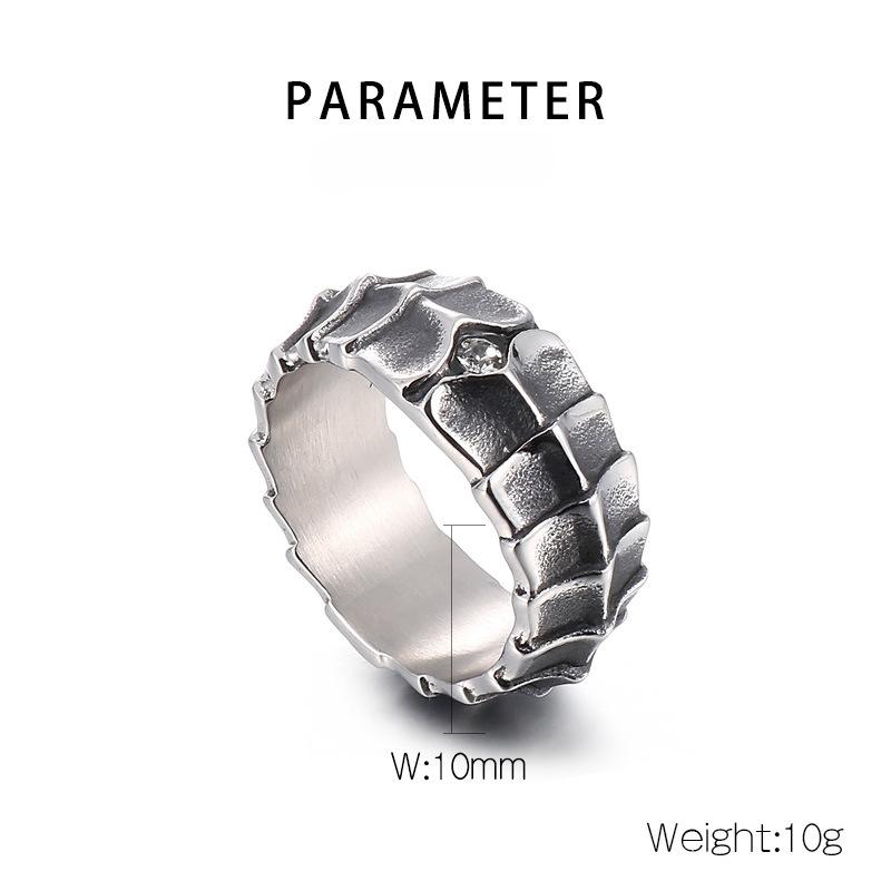 Кольцо из нержавеющей стали с драконом для мужчин в стиле хип-хоп, винтажное, уникальное, смелые ювелирные изделия в стиле байкер, панк, готика, парное кольцо на палец