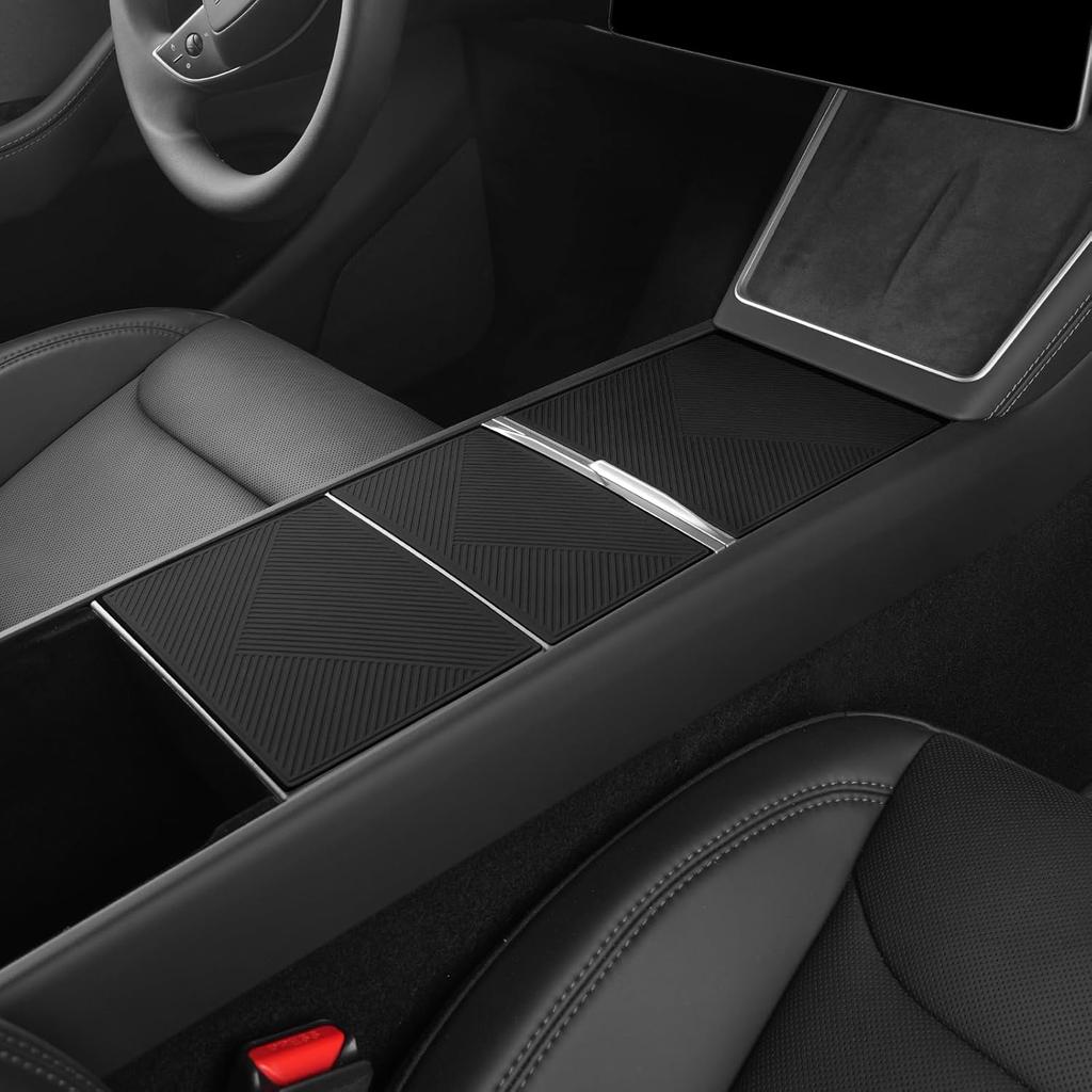 Center Console Silicone Wrap Kit for Tesla Model 3 2024-2025 / Model Y 2025, Tesla Center Console electrostatic adsorption Cover for Model 3/Y