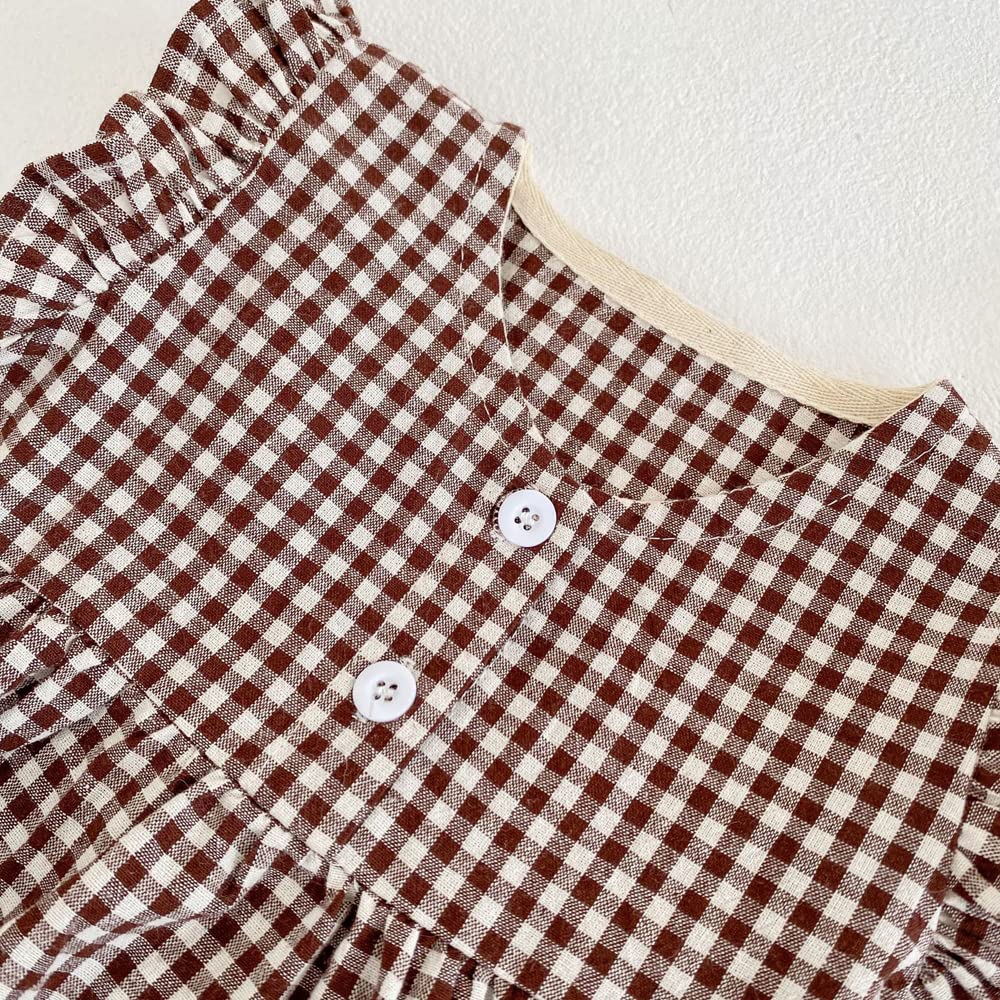 Baby Clothes Clothes Girls Clothes Summer Short Sleeve One Piece Shorts Pants Girls Casual Everyday Wear Shrine Visit Recital Birthday Gift Plaid