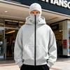 Мужская балаклава худи толстовка ветровка на молнии куртка с маской устойчивое спортивное пальто