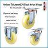 Medium Duty Swivel Casters: 3", 4", and 5" Nylon Casters with Directional Brake for Industrial Trailers