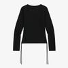 The North Face Women S Shirred Long Sleeve Round Tee Black Nt7tr80l