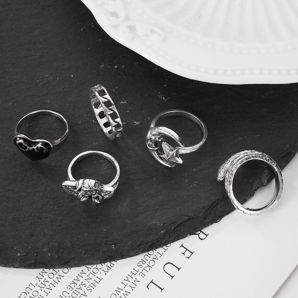 6 шт./компл. серебряное геометрическое металлическое кольцо для вечеринок для девочек, минималистское гладкое кольцо в стиле панк