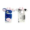 For iPhone 17 Pro Max Case Fluffy Cute Cow Winter Plush Inner TPU Phone Cover