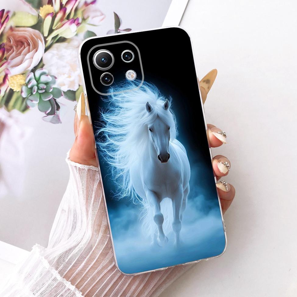 Clear Casing For Xiaomi Mi 11 Lite 4G Cover For Xiaomi Mi 11 Lite 5G Case Cute Cat Fashion Butterfly Funny Painted