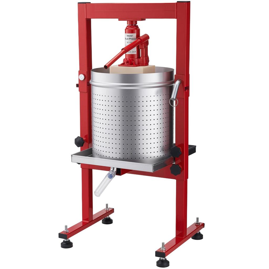 Hydraulic Fruit Wine Press, 7.93Gal/30L, Stainless Steel Heavy Duty Manual Juice Maker, Cider Apple Grape Vegetable Crusher, Cheese/Tincture/Herbal