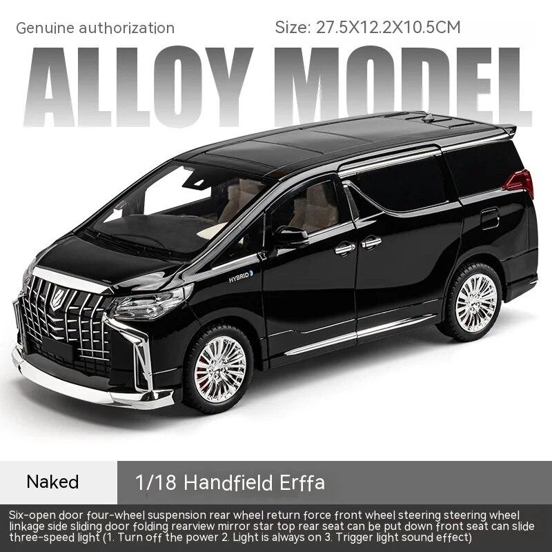 Модель автомобиля Toyota Alphard Alloy в масштабе 1/18 — высокодетализированная коллекционная модель — идеально подходит для демонстрации, декора офиса, подарка