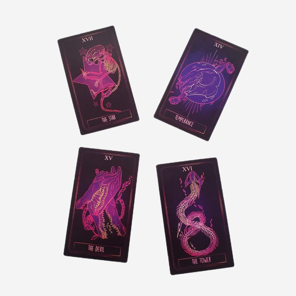 Bone Tarot Deck 12x7cm 78 Cards with Paper Guidebook English Edition Board Games Playing Cards