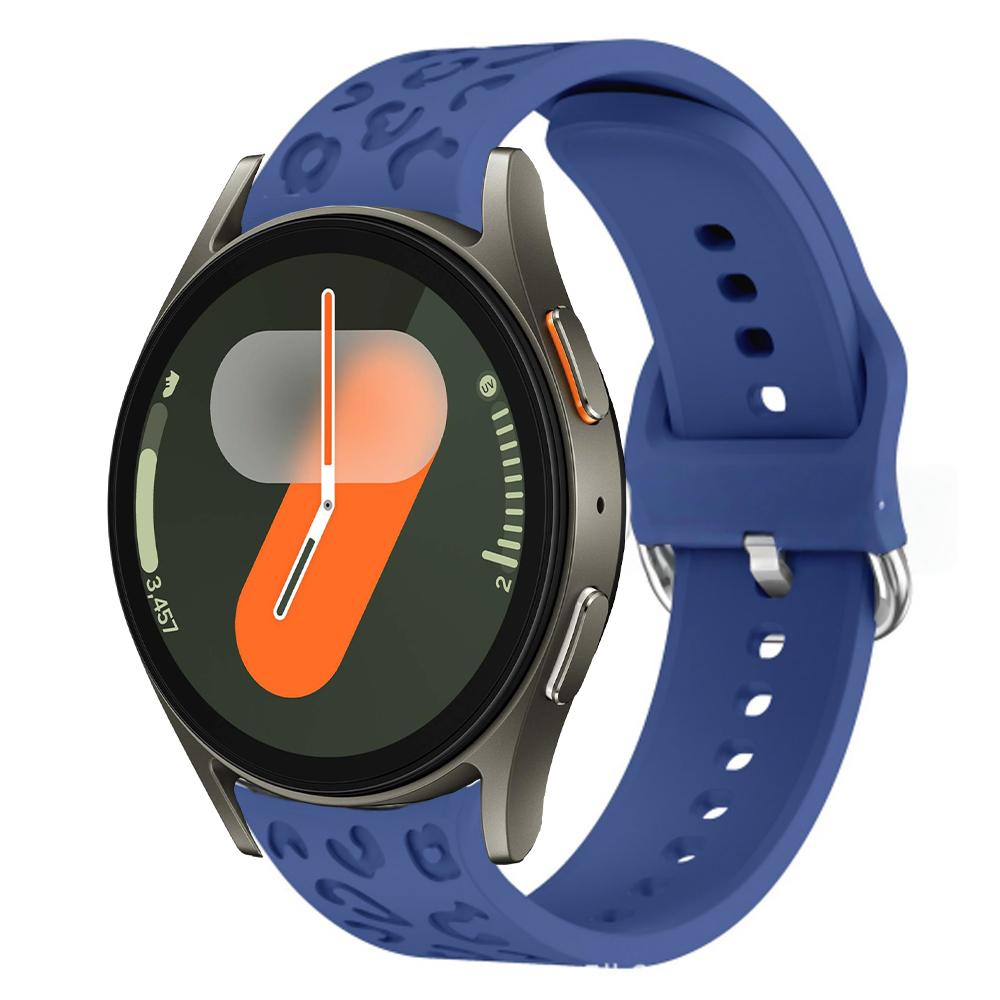 Engraved Strap For Samsung Galaxy Watch 7 FE 6 4 5 pro Silicone Leopard No Gaps Bracelet correa Galaxy Watch6 Classic 20mm band