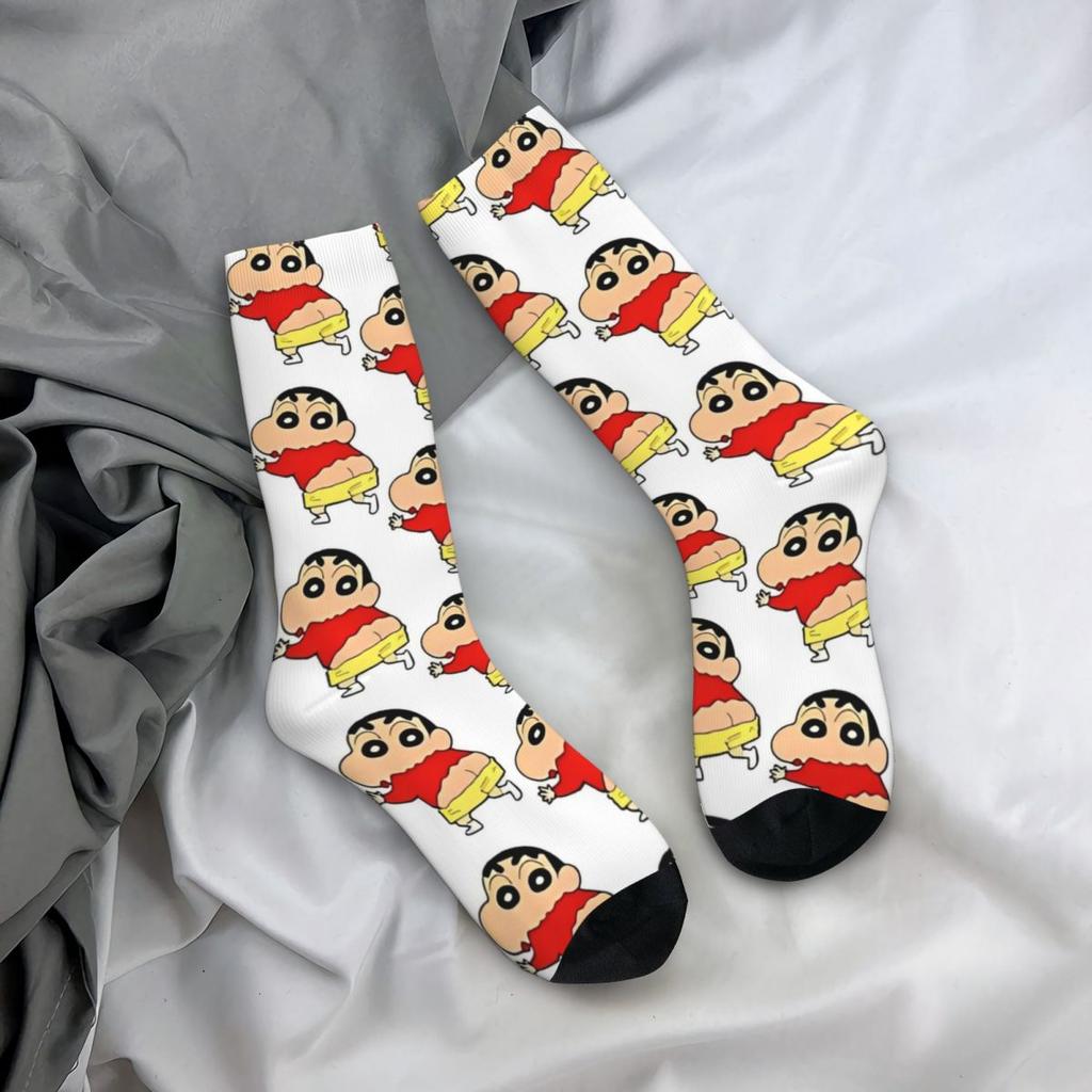 Зимние Теплые Забавные Мужские Женские Носки Crayon Shin-Chan Винтажные Японские Каваи Забавные Влагоотводящие Носки для Скейтборда