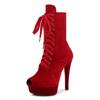 13Cm Popular Short Tube Chinese Velvet Color Pole Dance Training High Heel Dance Shoes Shining Catwalk Women's Boots Tide