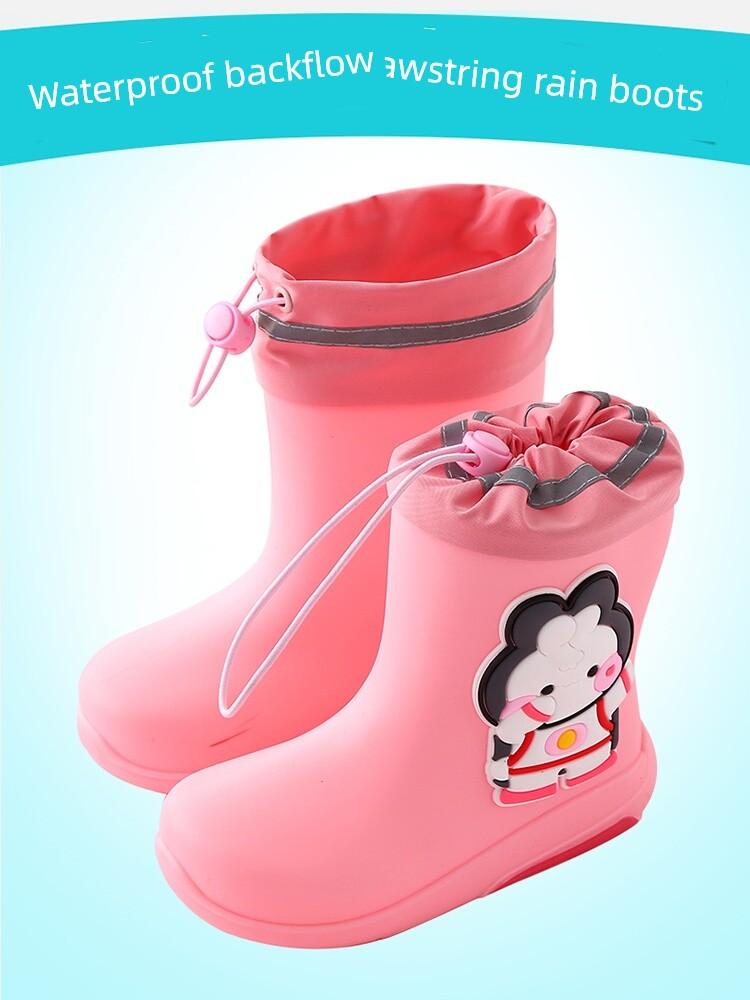 2026 New Model Children's Raincoat Kindergarten-Specific Umbrella Raincoat Boot Set for Girls and Boys, Rain Boots with Separate Upper and Lower Parts