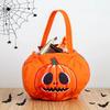 Halloween Pumpkin Candy Bag Stylish Non-Woven Portable Basket for Trick-or-Treating, Kids' Gift Packaging & Party Supplies