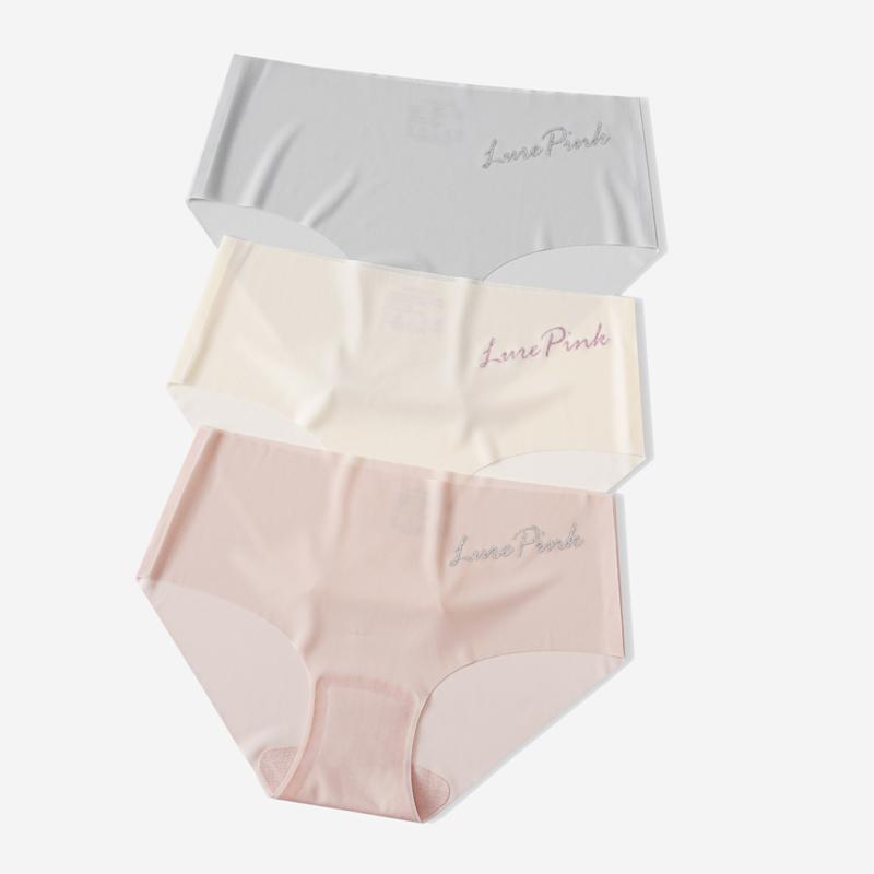 TERMEZY Women Sexy Ice Silk Panties Mid-Waist Ultra-thin Lingerie Female G String Solid Color Underwear Traceless Briefs Intimates