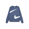 Nike Мужская толстовка Swoosh Ft Crew с большим логотипом, синяя DD6097-437