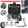 Chrome Vanadium Steel Torque Multiplier Wrench Set with 17mm/19mm/21mm Sockets Lug Nut Remover Wrench Booster Tire Nut Remover
