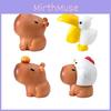 Creative Mini Capybara Buddies Resin Craft Cartoon Style Decor Accessories