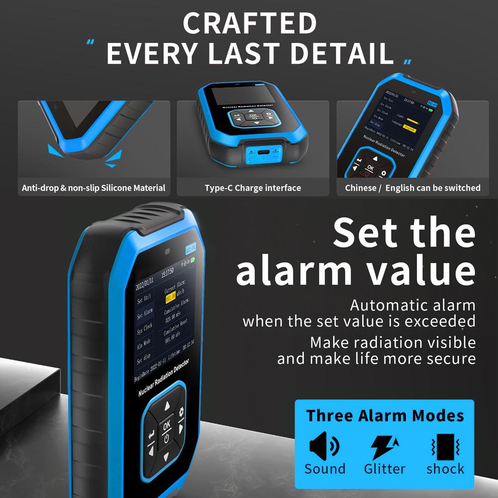 FNIRSI Многофункциональный детектор ядерного излучения Устройство обнаружения электромагнитного излучения