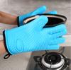 1Pc Heat Resistant Kitchen Glove Barbecue Grilling Glove Silicone BBQ Grill Oven Mitt Pot Holder Cooking Tool