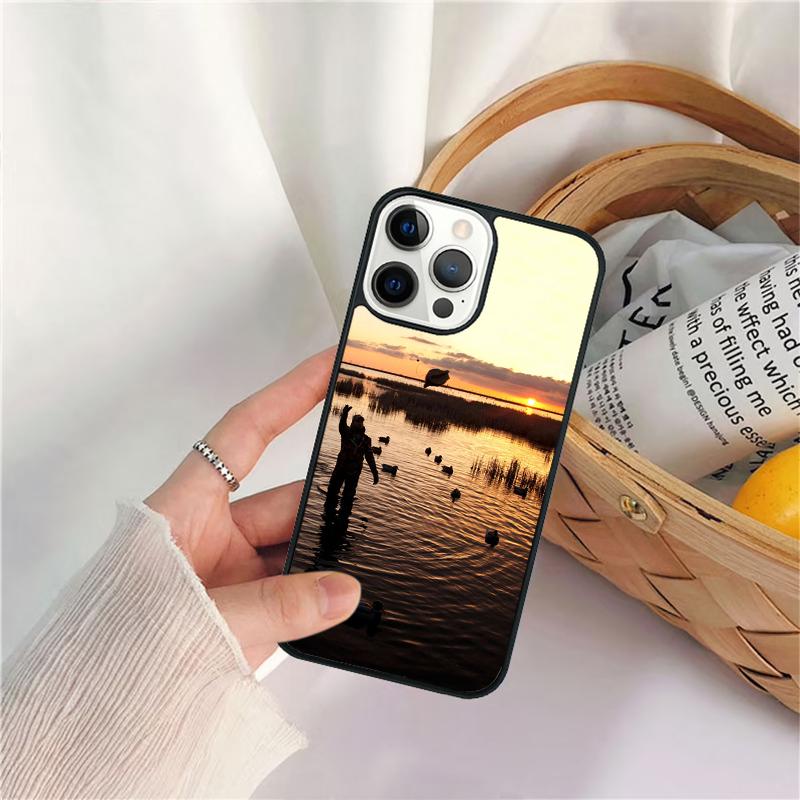 Bird Duck Hunting Sunset Phone Case For iPhone 17 Air 16 15 14 11 12 13 Pro MAX Plus coque Cover Shell