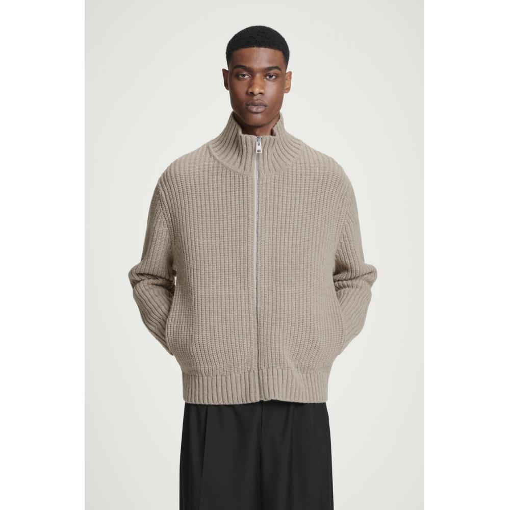 COS Японский шерстяной жакет с воротником-стойкой