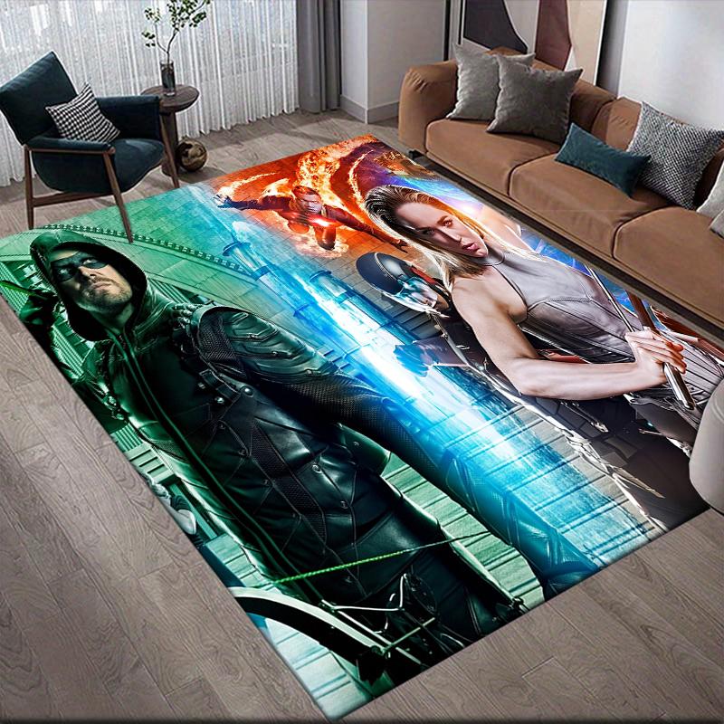 Arrowverse Square Area Rug, Non-Slip Floor Mat for Home Living Room, Perfect Gift for Fans.chl