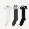 Lace Ruffle Long Socks Ribbon Bow Warm Socks New Stockings Autumn Winter