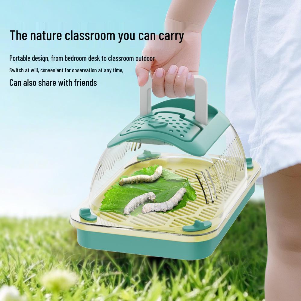 Scientific Silkworm Rearing Kit - Outdoor Observation Capsule for Students and Children