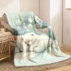 2026 New Arrivals Cozy Arctic Bear Flannel Blanket Low Allergen Fabric Digital Print All-Season Use Multipurpose for Sofa Camping
