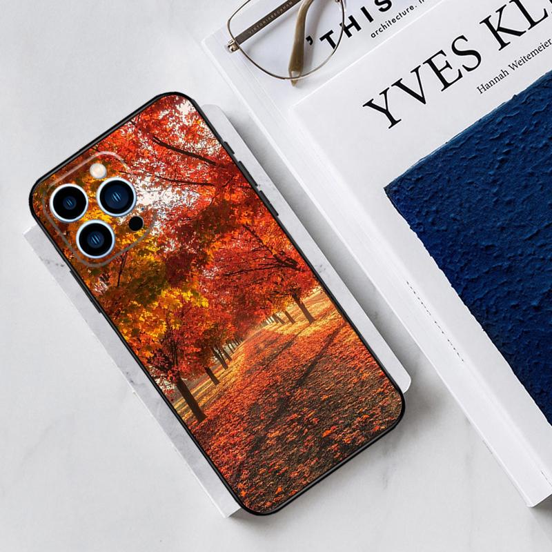 Чехол "Осенние листья" для iPhone 17 Air 15 14 13 12 11 16 Pro Max Mini 15 16 Plus 16e Funda Силиконовый чехол